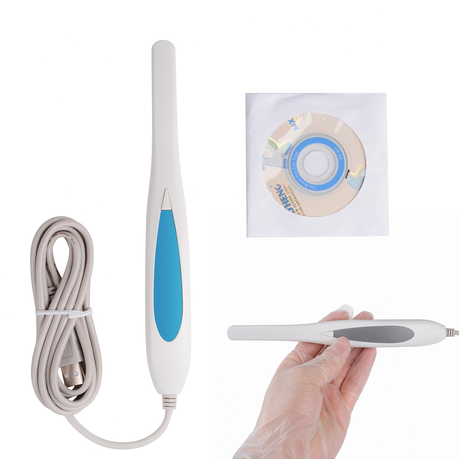 Dental Intraoral Camera Endoscope with 6 Leds 1.3 Mega Pixels USB 2.0 MD-770 US