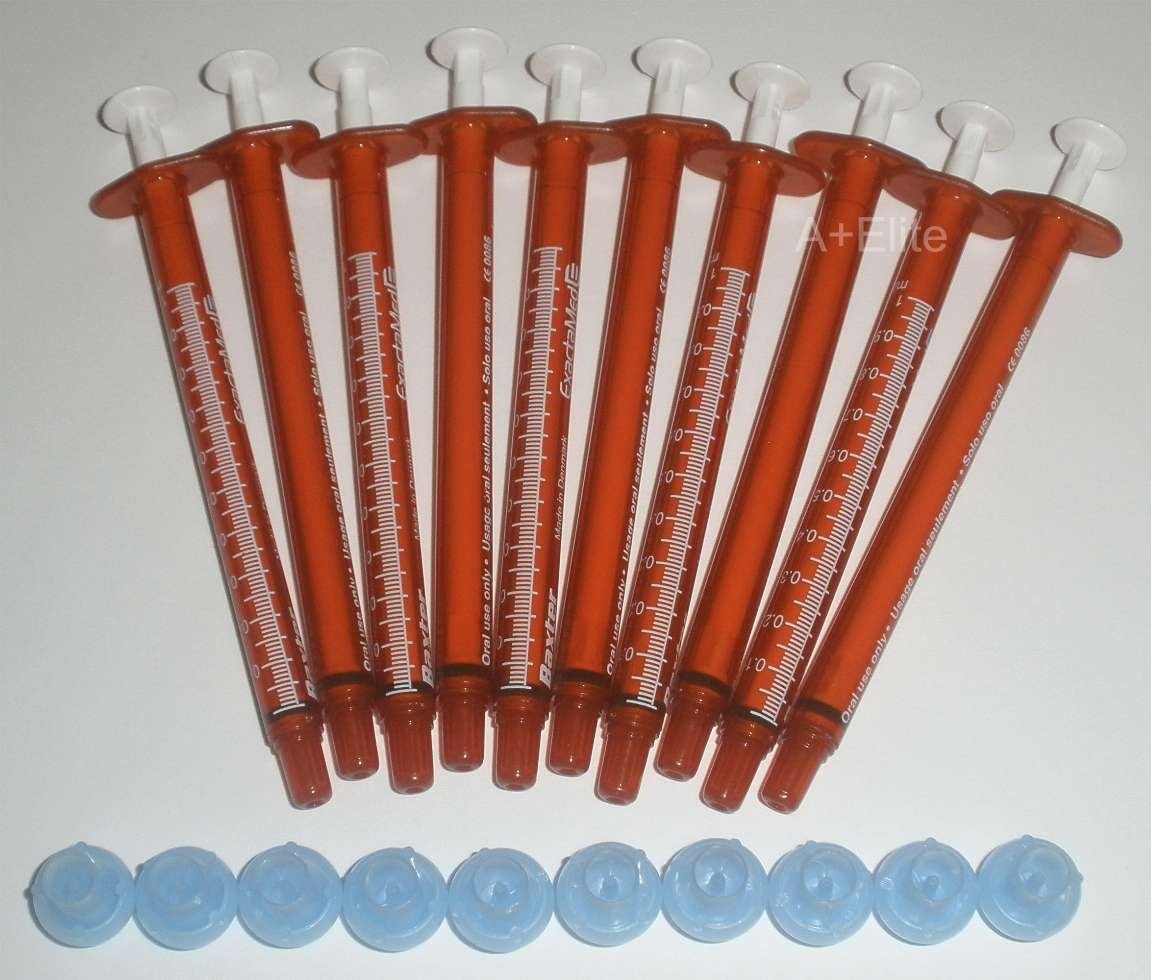 BAXA ExactaMed Oral Liquid Medication 10 Count (Pack of 1), Amber & White