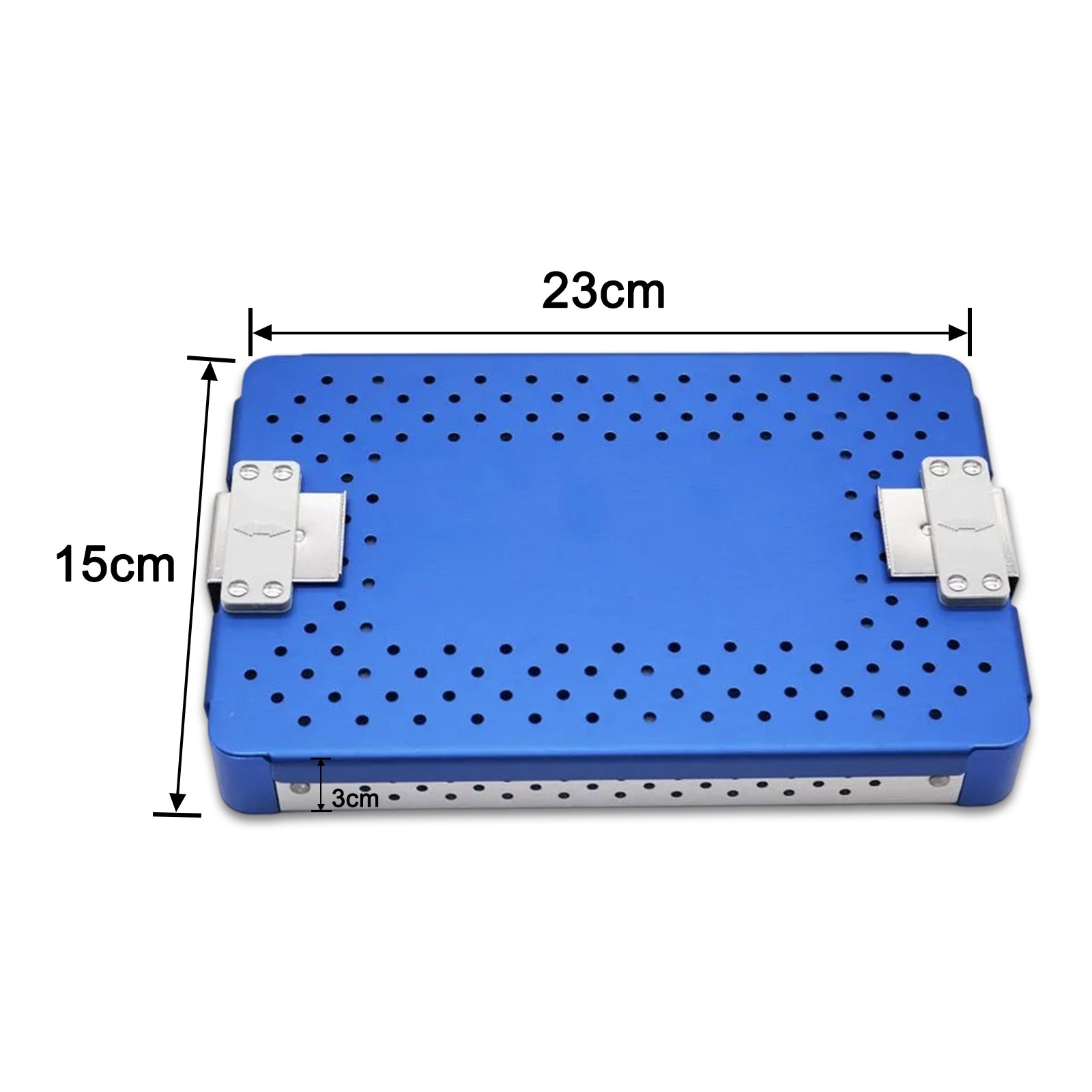 Aluminum Instrument Sterilization Tray with Silicone Pad for Surgical Tools