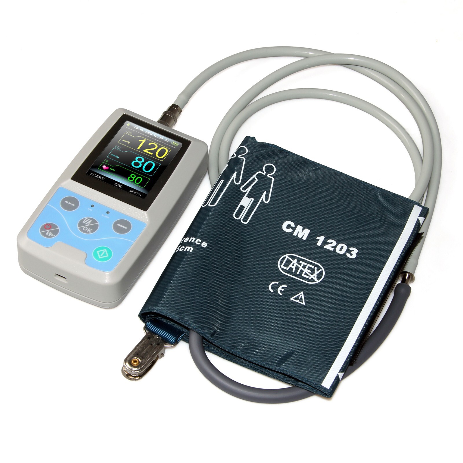 PM50 24-Hr Ambulatory NIBP Blood Pressure Holter & SPO2 Monitor – ABPM Recorder