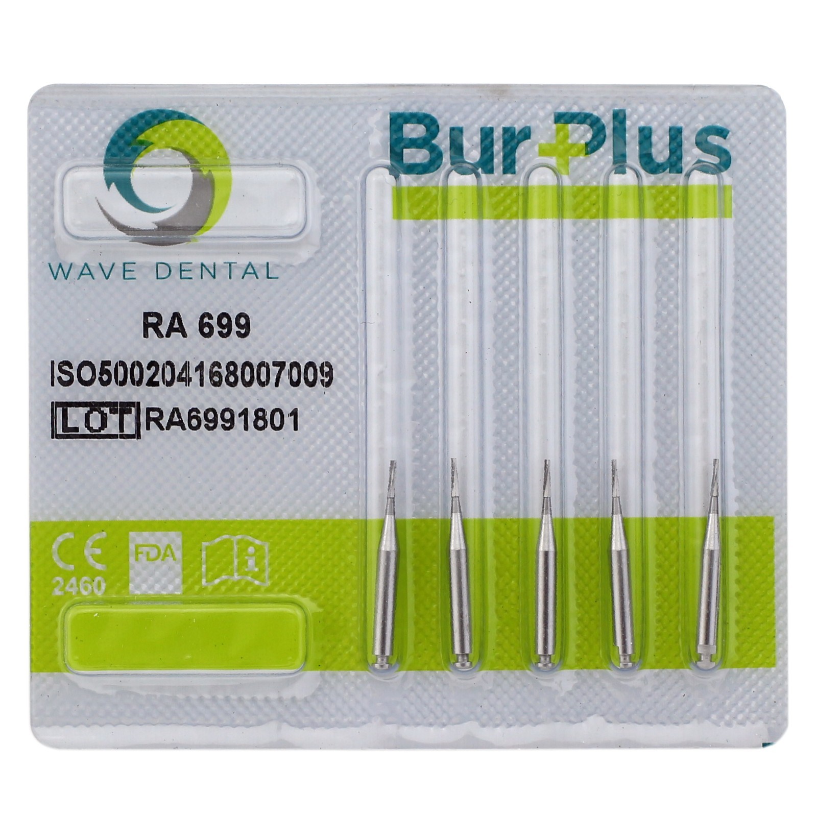 WAVE Dental Carbide Burs Latch Bur RA 699 701 702 Taper Fissure for Slow Speed