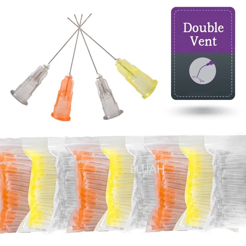 100pcs/Pack Dental Disposable Endo Irrigation Needle Syringe Tips 25GA/27G/30GA