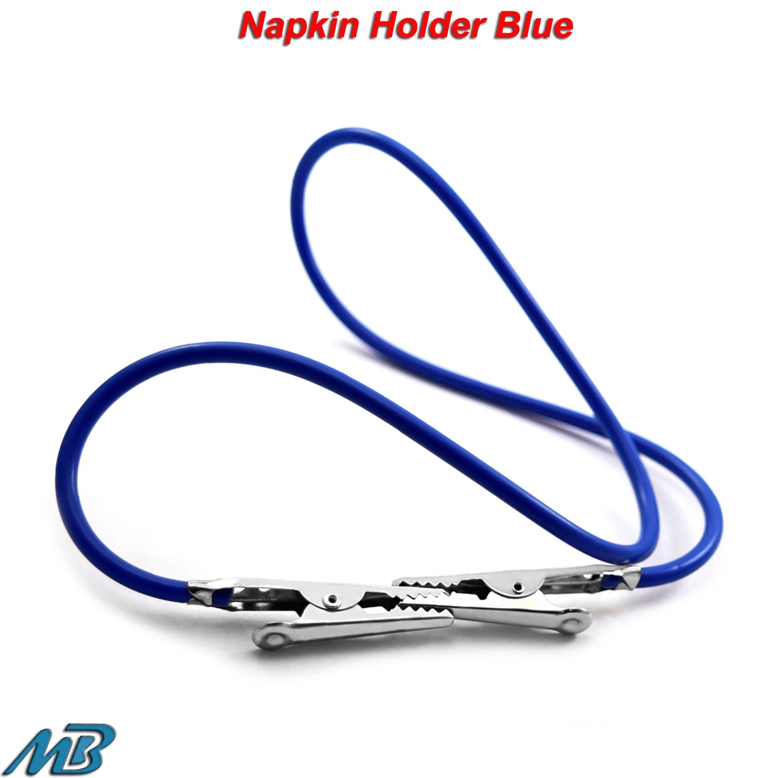 Dental Napkin Holder Flexible Plastic Blue Bib Clip Patient Crocodile Clip Lab