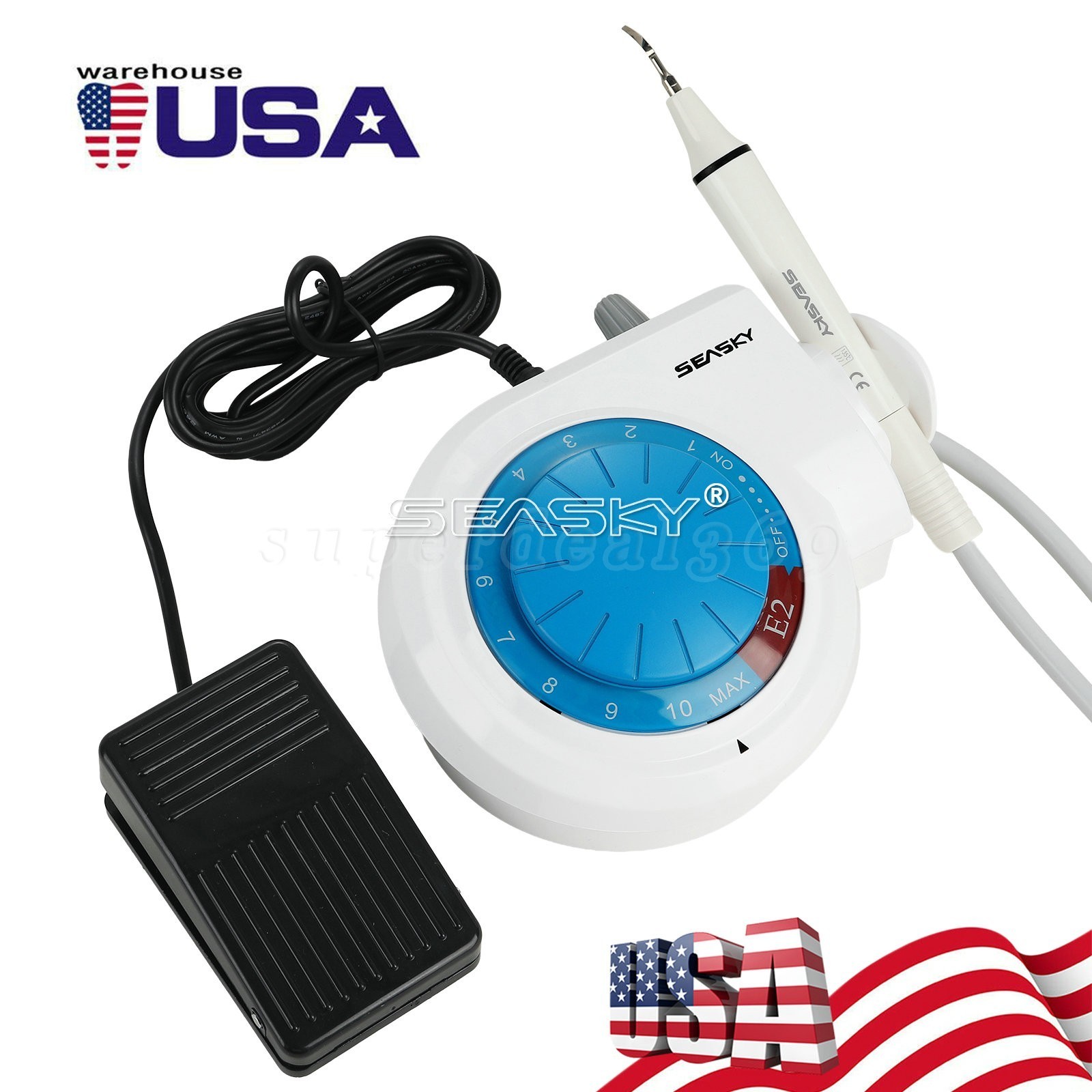 Dental Ultrasonic Piezo Scaler Teeth Cleaner fit with EMS Handpiece Tips E2 FDA