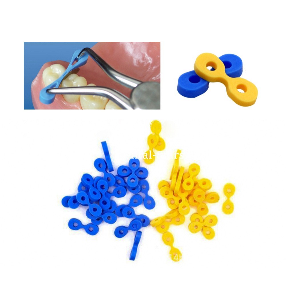 40Pcs Dental Wedges Elastic Rubber Teeth Separator Wedge Fixation For Tooth Gap