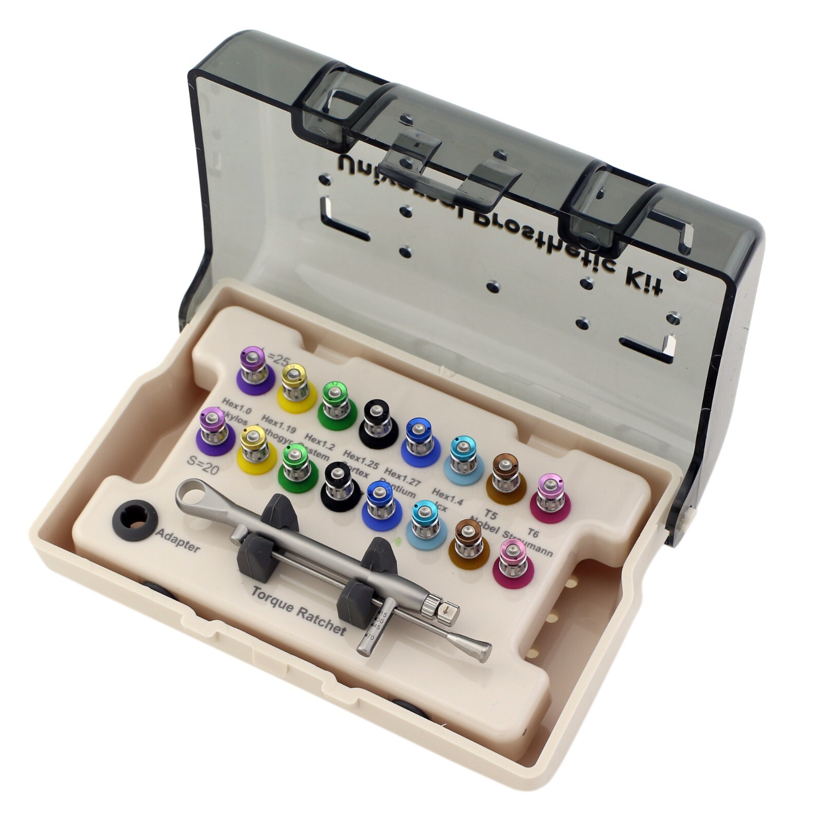 Universal Implant Prosthetic Kit Torque Wrench Drivers Screwdriver Manual