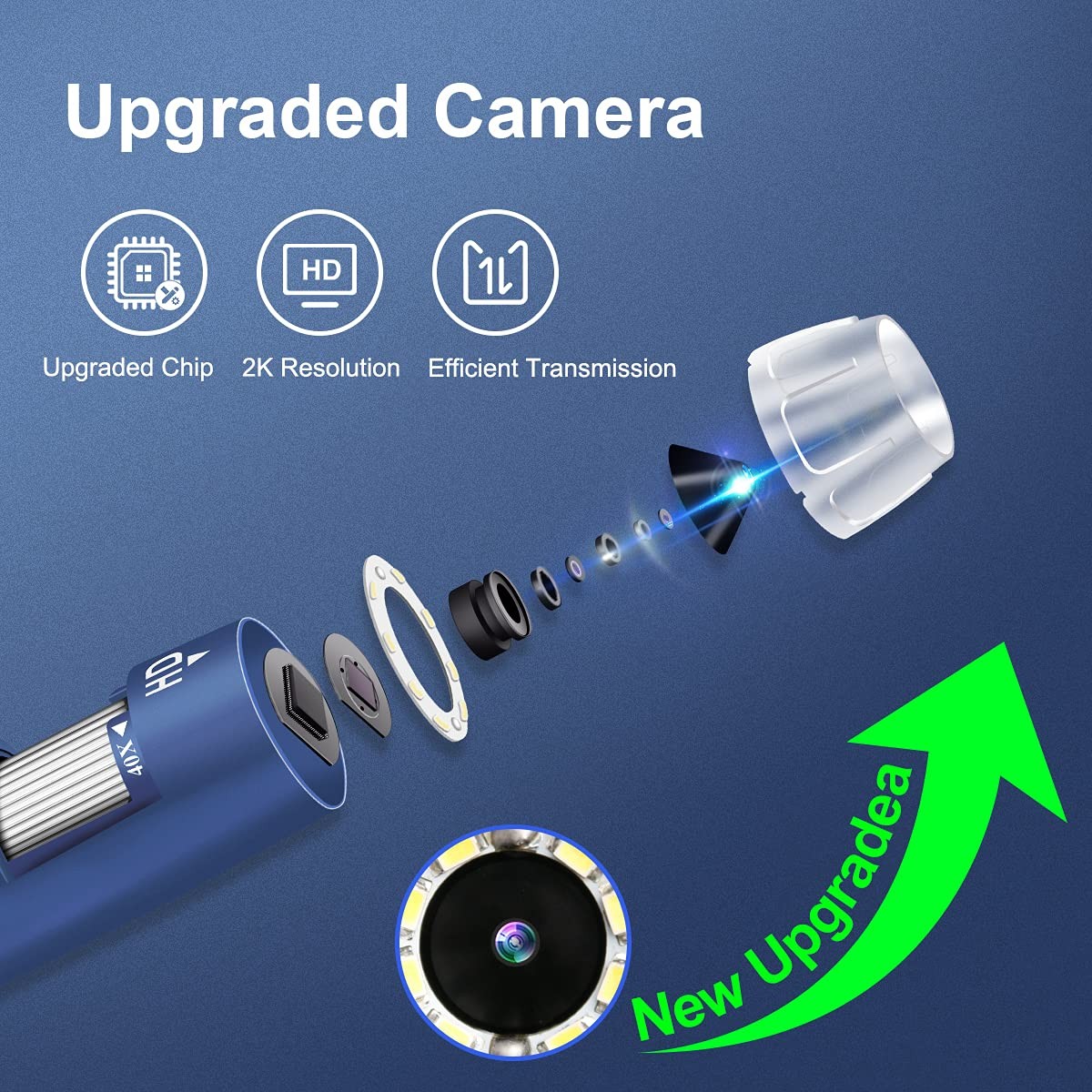 2K HD 2560x1440P USB Digital Microscope for Android Cellphone and Windows Mac…