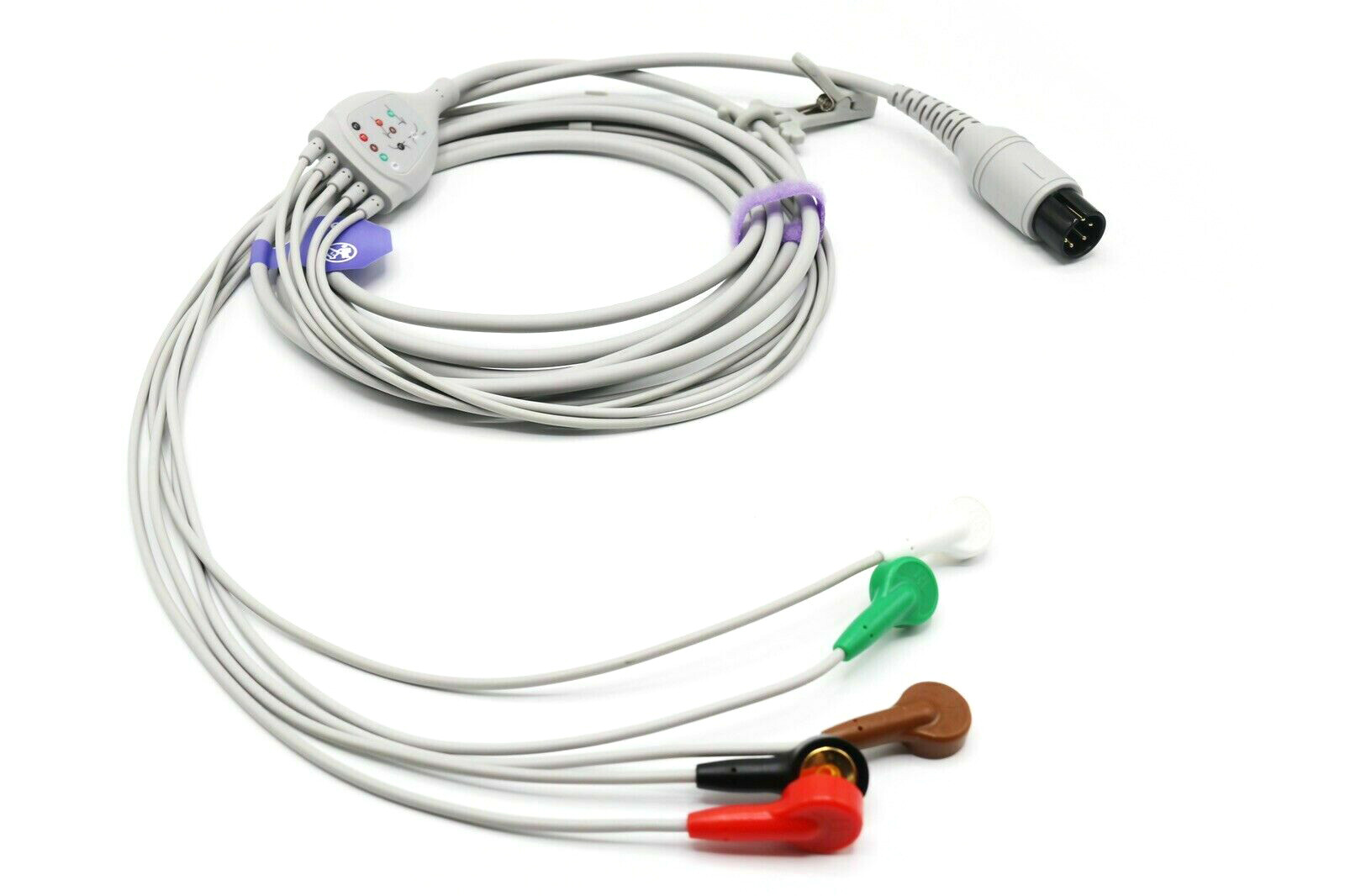 Nellcor Draeger Drager Compatible with ECG 6 Pin 5 Leads Snap -Ship Same Day