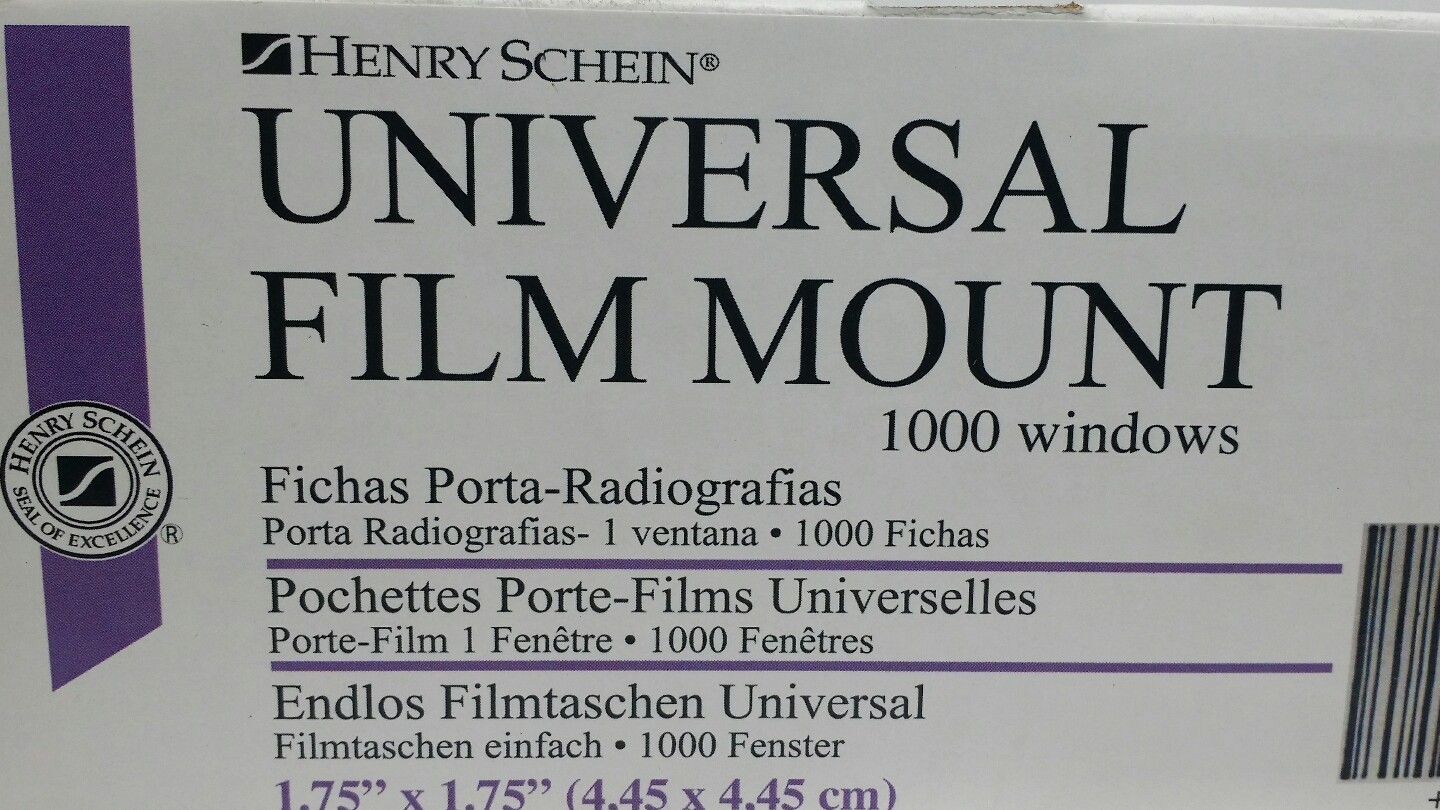1000pcs Henry Schein, Universal X-Ray Film Mount,Translucent, Skbawa-B033 nn