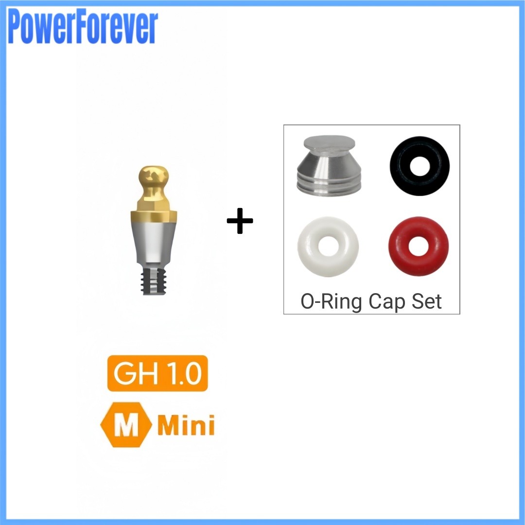 Implants Dental O-Ring Retention Cap Ball Overdenture Attachment Abutment Osstem