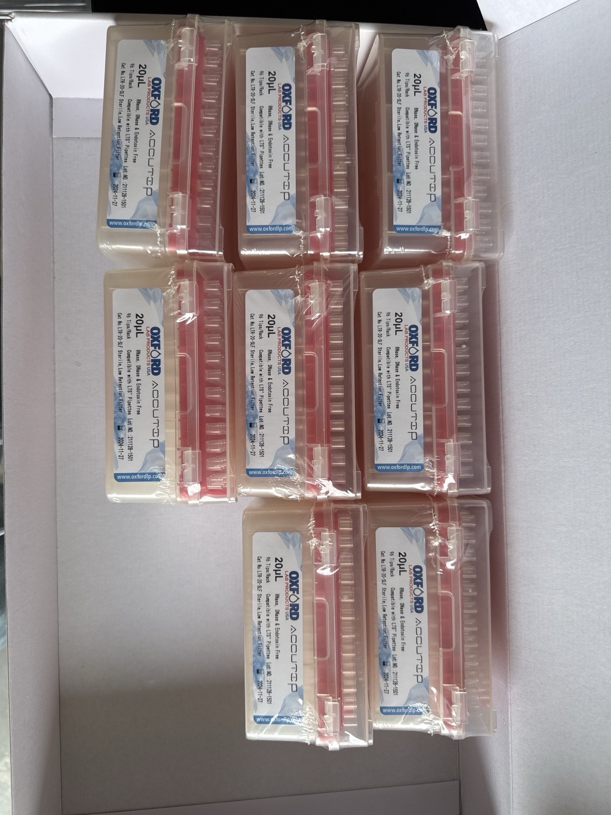 Oxford Lab Products LTR-20-SLF Sterile Low Retention Filter Pipette Tips 20µL