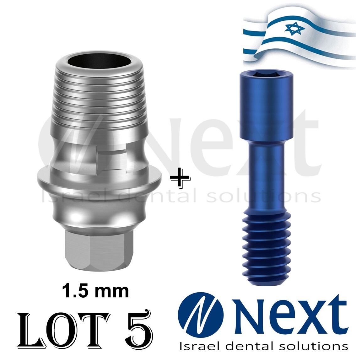 Lotx5 Internal hex T Base Narrow Slim 2.1 CAD CAM Mis NP Sirona concave 1.5 mm