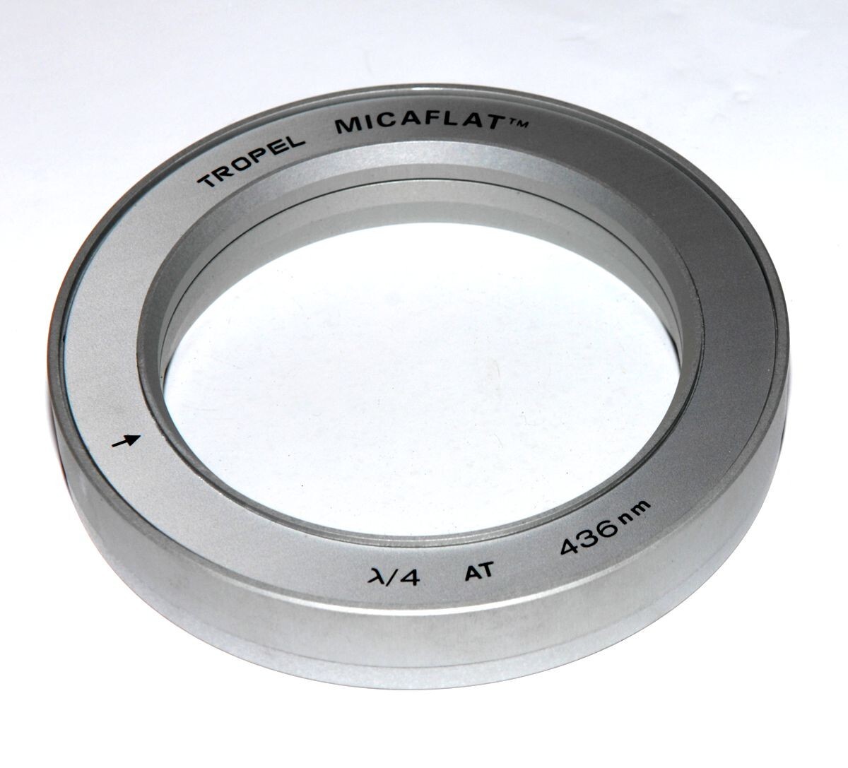 Tropel Lambda λ/4 Plate Quarter Wave Mica 436nm Large 85mm Window, 120mm O.D.