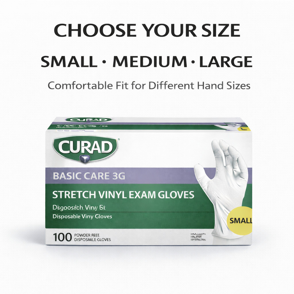 Powder Free Vinyl Gloves S M L Disposable Latex Free Cleaning Food Prep