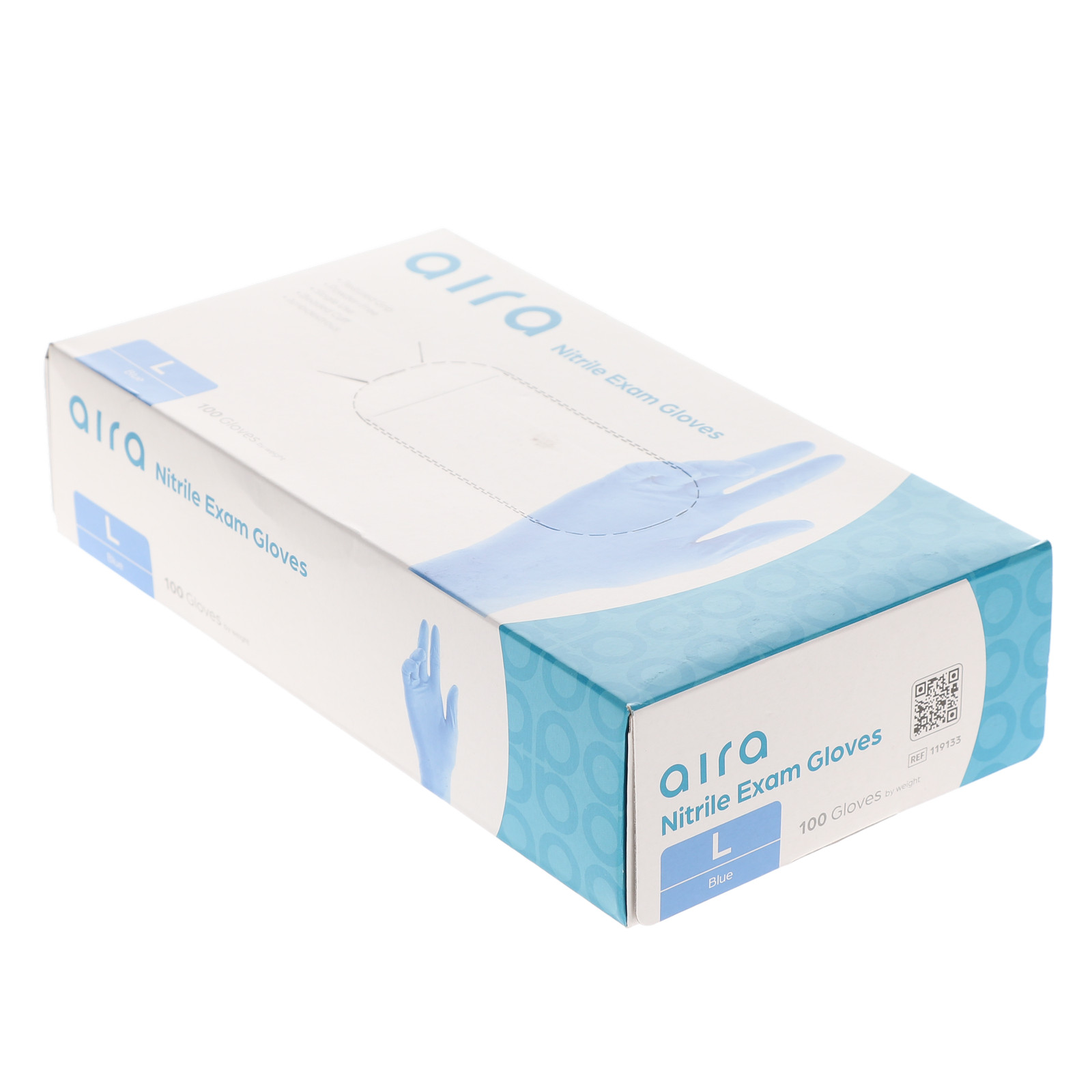 House Brand Dentistry 119133 Nitrile Exam Gloves Textured Blue 100/Bx Large