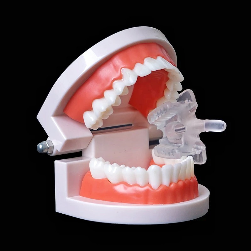 Dental Silicone Bite Block With Saliva Ejector Hole Mouth Opener Cheek Retractor