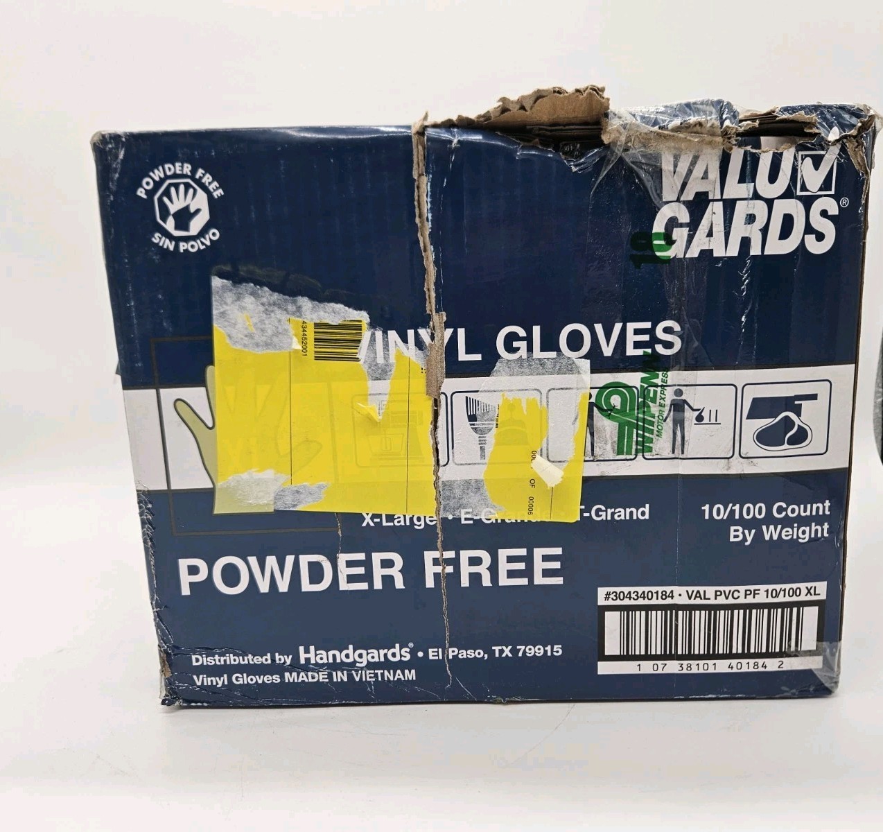 ValuGards Vinyl Gloves XL Powder Free 1000 Count Disposable Food Safe Bulk