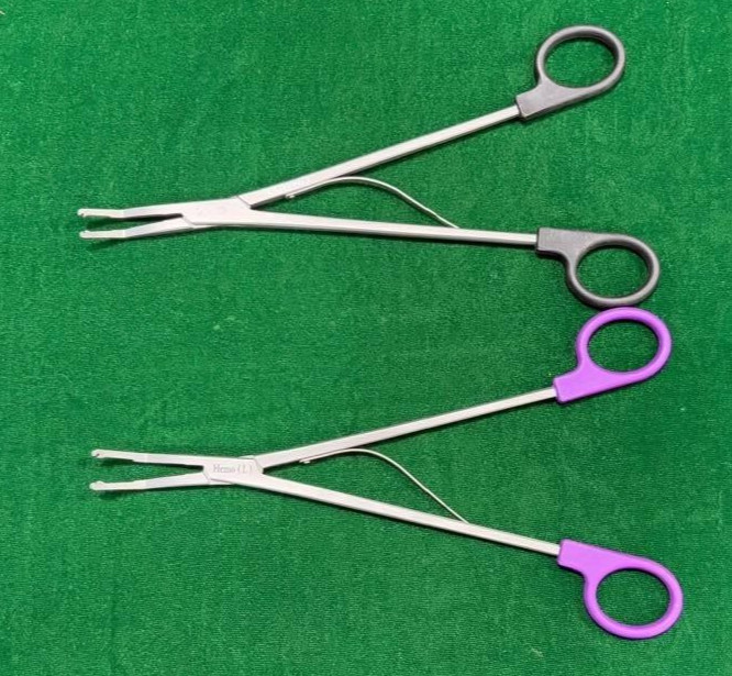 2pc Laparoscopic Open Surgery Hem-o-Lok Applier Black (ML)/ Purple (L) Reusable