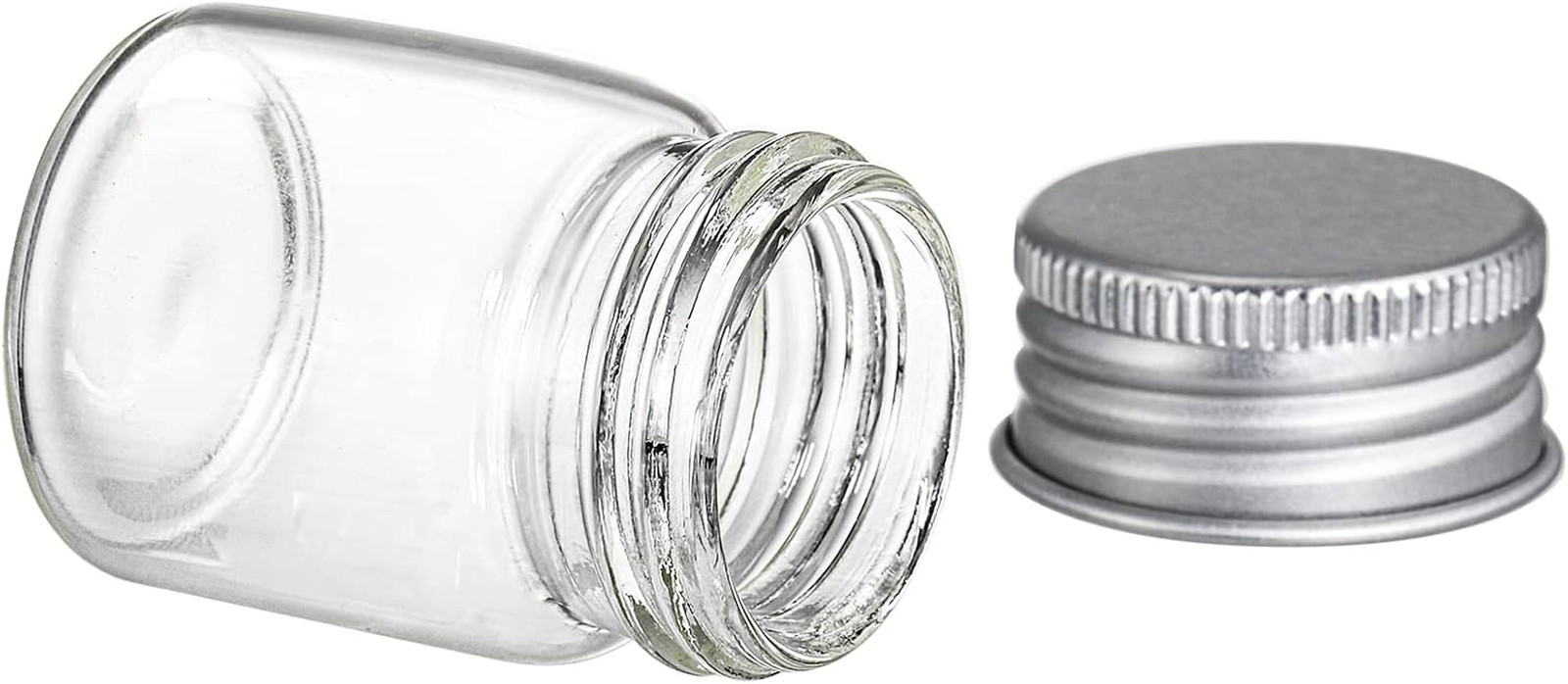36 Pack 15Ml Empty Glass Jars with Screw Aluminum Caps, 0.5Oz Mini Cosmetics Con