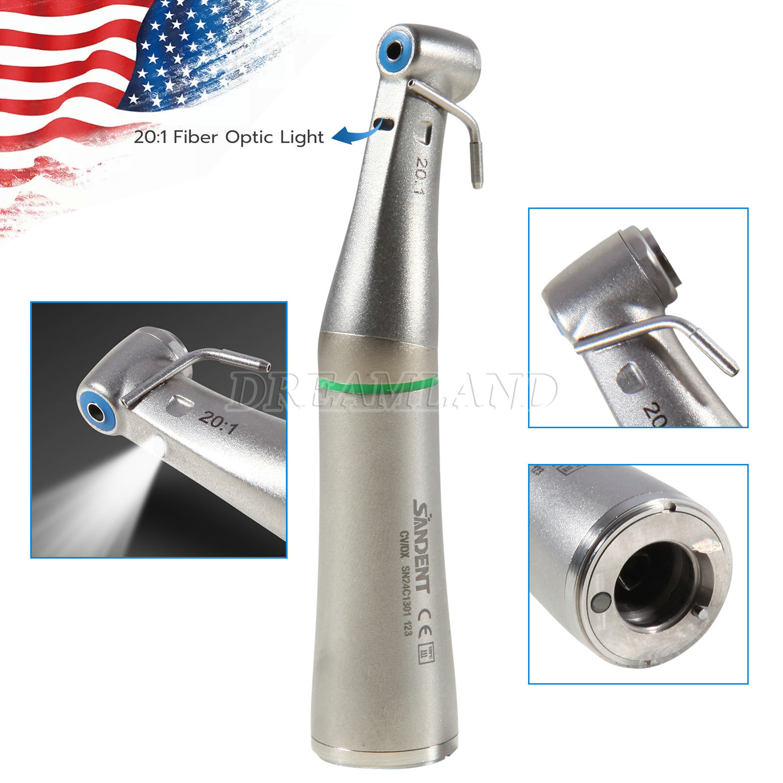 Surgical Handpiece 20:1/1:1/1:4.2 (LED) Contra Angle Fit NSK E-type Motor Dental