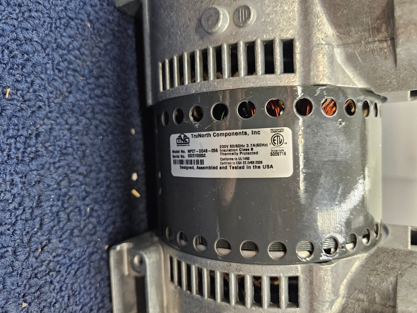 TruNorth Air Compressor MP Series Service Rebuild MP27-DD48-056 230V 50/60HZ