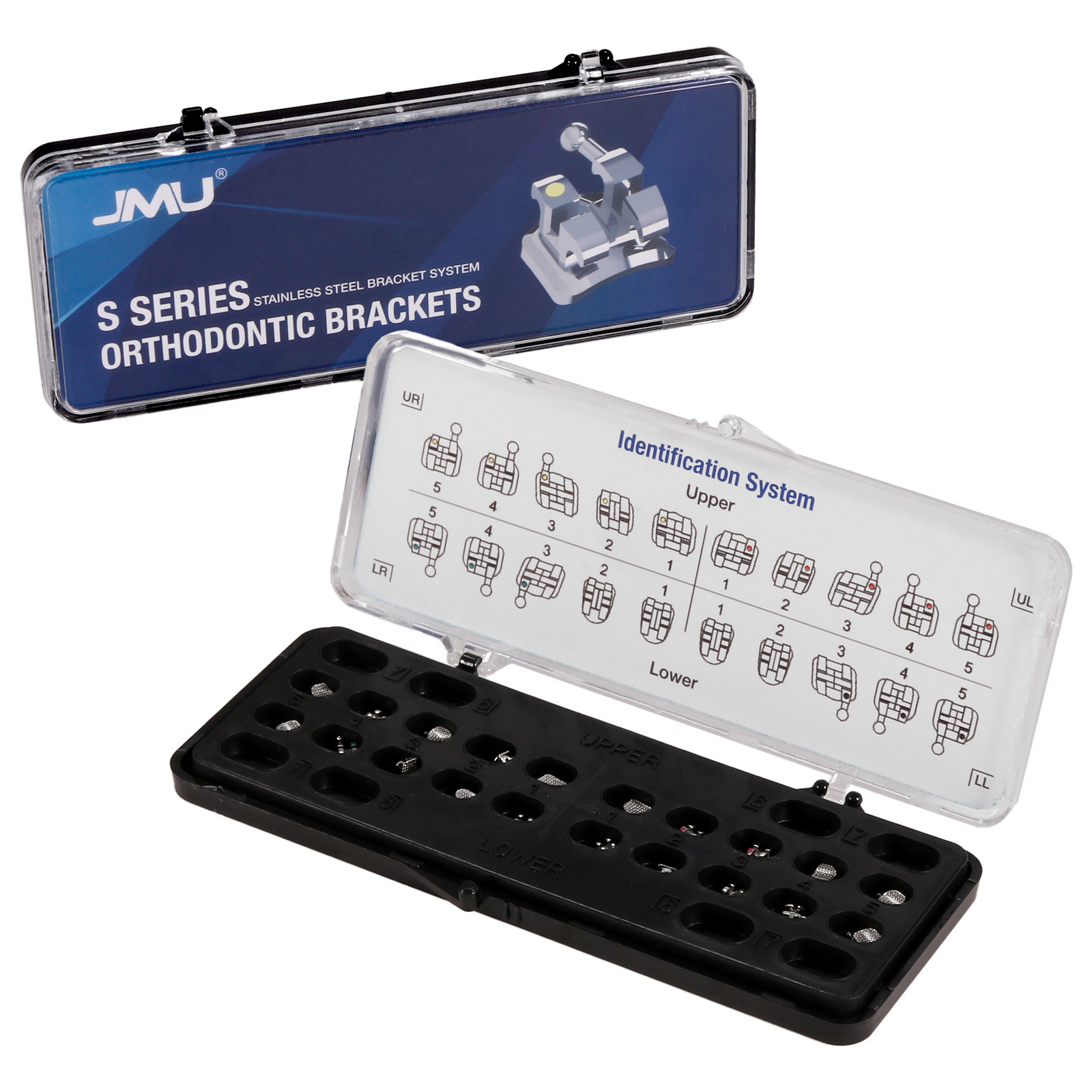 20Pcs Dental Orthodontic Brackets Braces Mini Roth MBT 018/022 Hooks 345 Metal