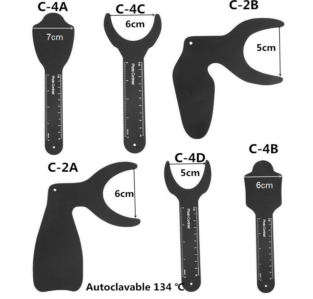 6x Kit Dental Photo Contrast Set Black Background Board Photography Contraster