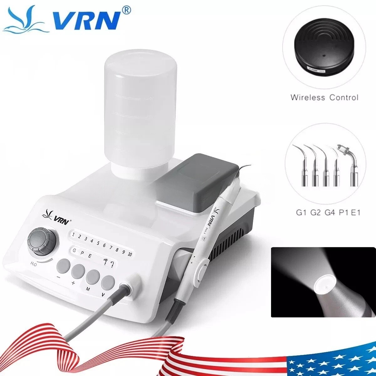 VRN-A8 Dental Wireless Control Ultrasonic Scaler / LED Scaler Handpiece HW-5L MD