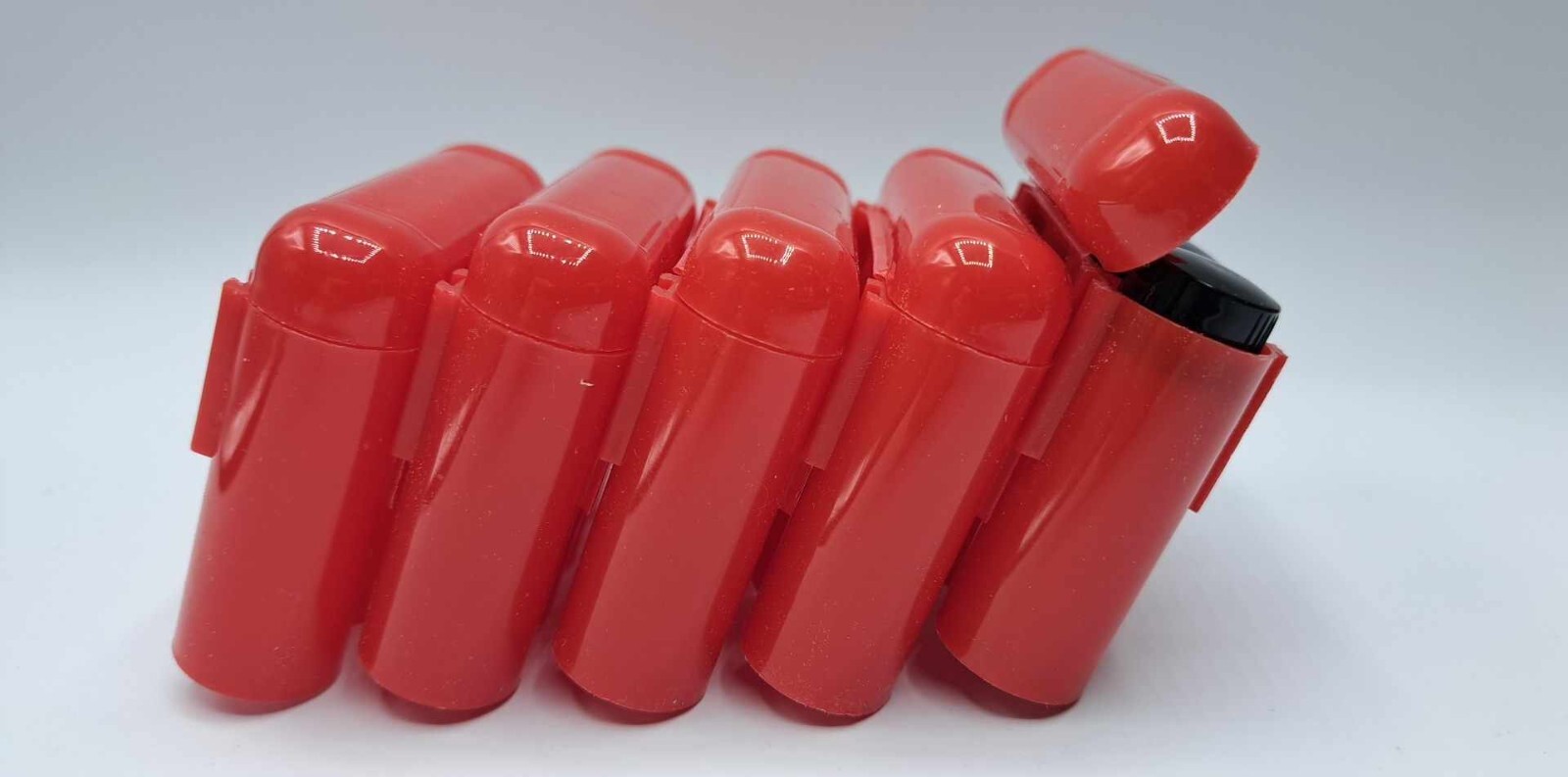 4x Glass Gold Vials 1 oz troy (ozt) 4ml Pocket Vault Storage Carry Case RED