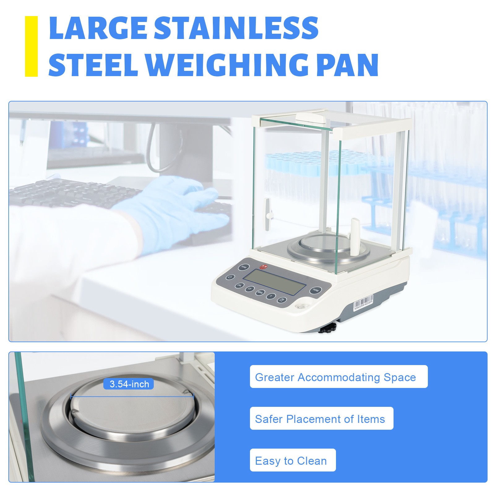 Lab Electronic Analytical Balance Digital Precision Scale 120×0.0001g 110V AC