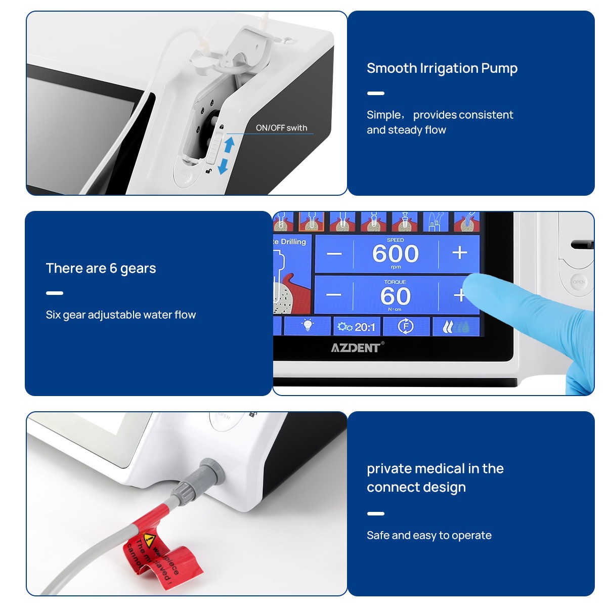 Dental Surgical Brushless LED Implant Motor System /Disposable Irrigation Tube