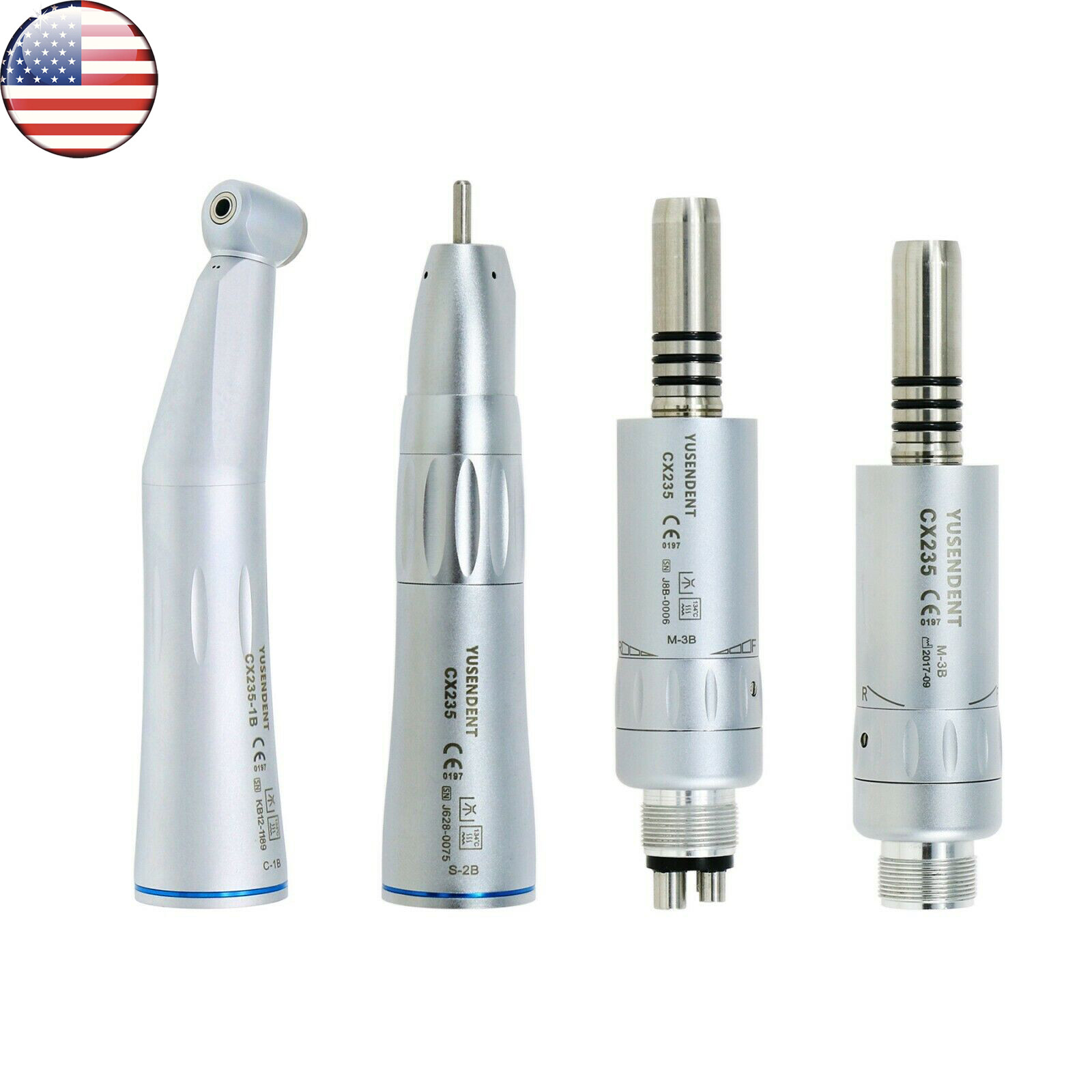US COXO Dental Contra Angle Low Speed Straight Handpiece Air Motor 2/4Holes NSK
