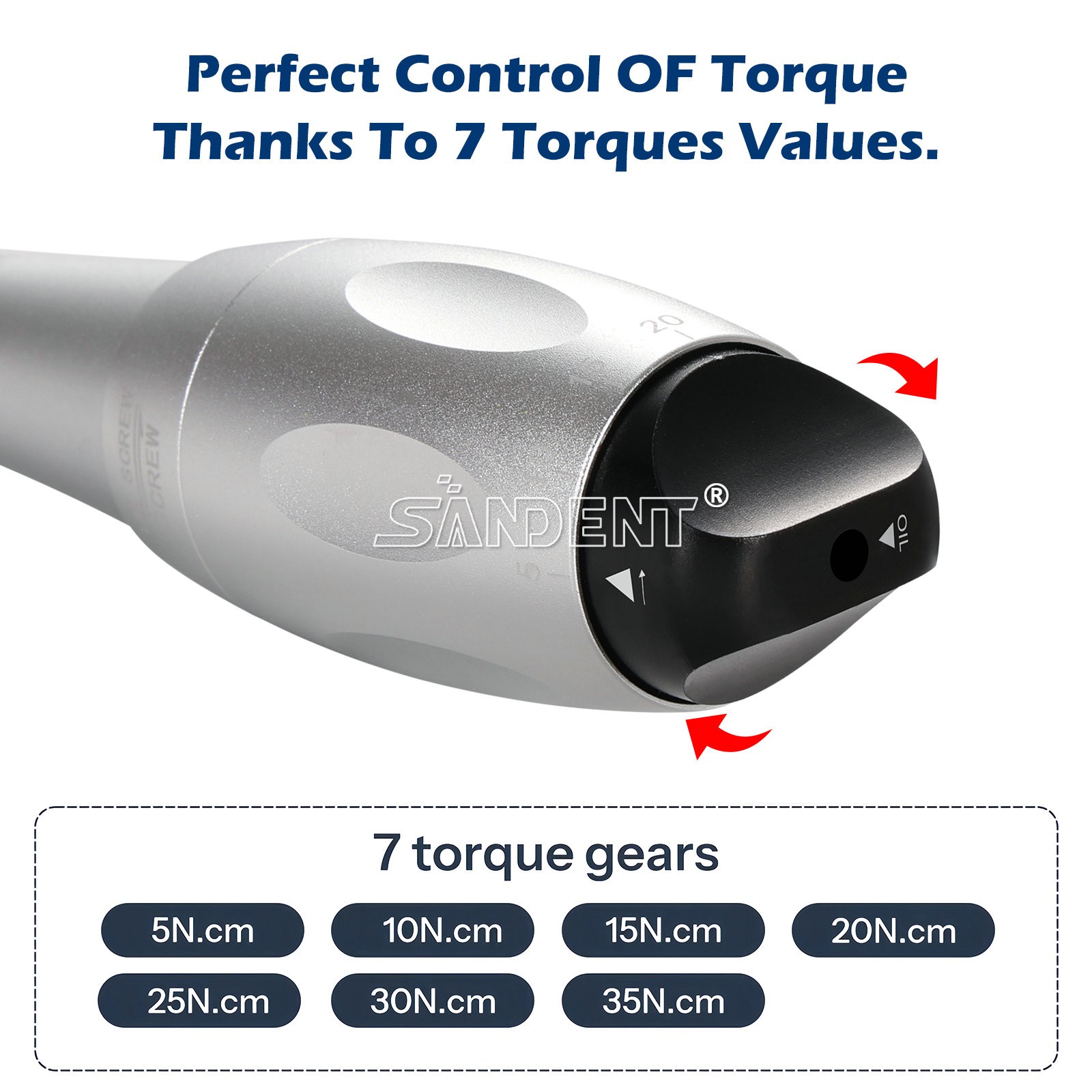 SANDENT NSK Style Dental High Speed Turbine Handpiece Push Button 4 holes SALE!