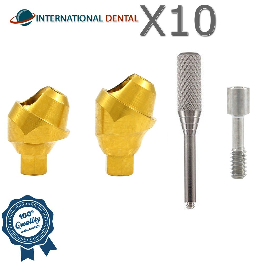 10 Angulated Multi Unit 1.6mm Abutment 30° Dental Fixture Int Hex 2.0mm Slim
