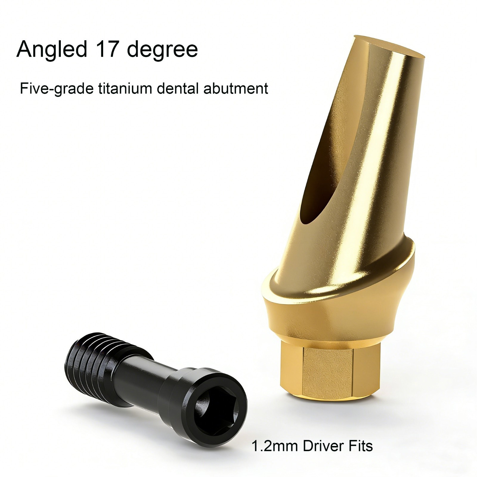 US Ti Dental Angled Abutment 17° Hex fits HIOSSEN DIO DFII Neo Biotech Implants