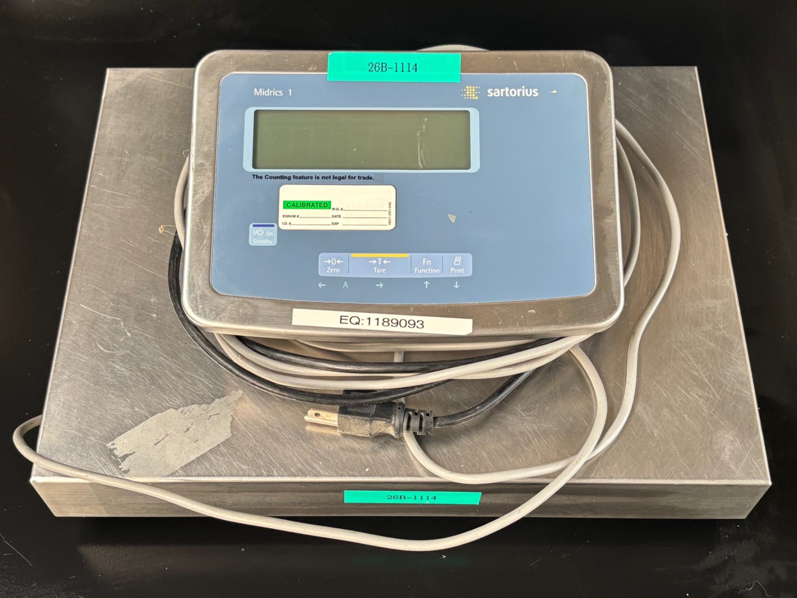 Sartorius MW1S1U-30ED-L Midrics 1 Platform Lab Scale, Metric 30kg/50kg, d=2g