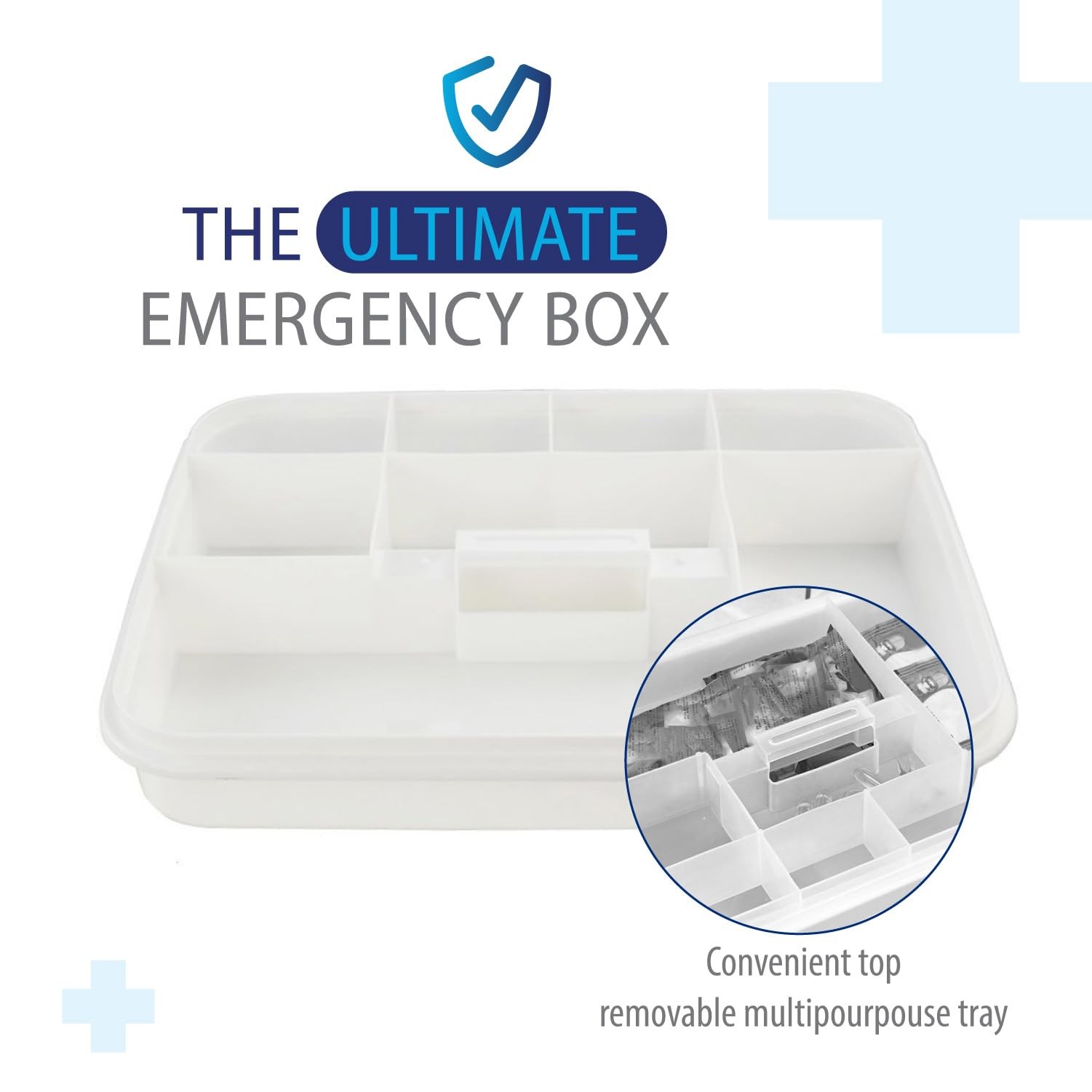 Deke Home – Portable First Aid Medicine Organizer Handle Plastic Family Medical