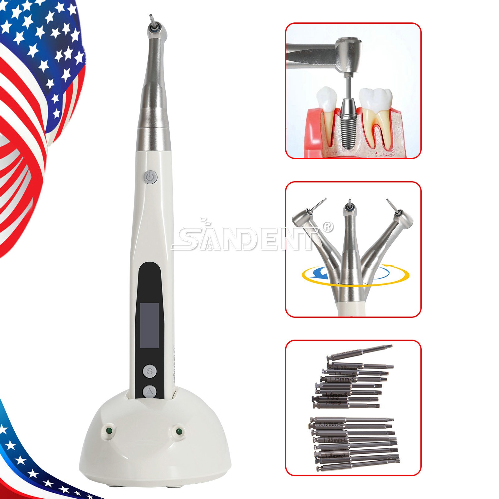 NSK Style Dental Low Speed Contra Angle Handpiece Push Button ø2.35mm E-TYPE