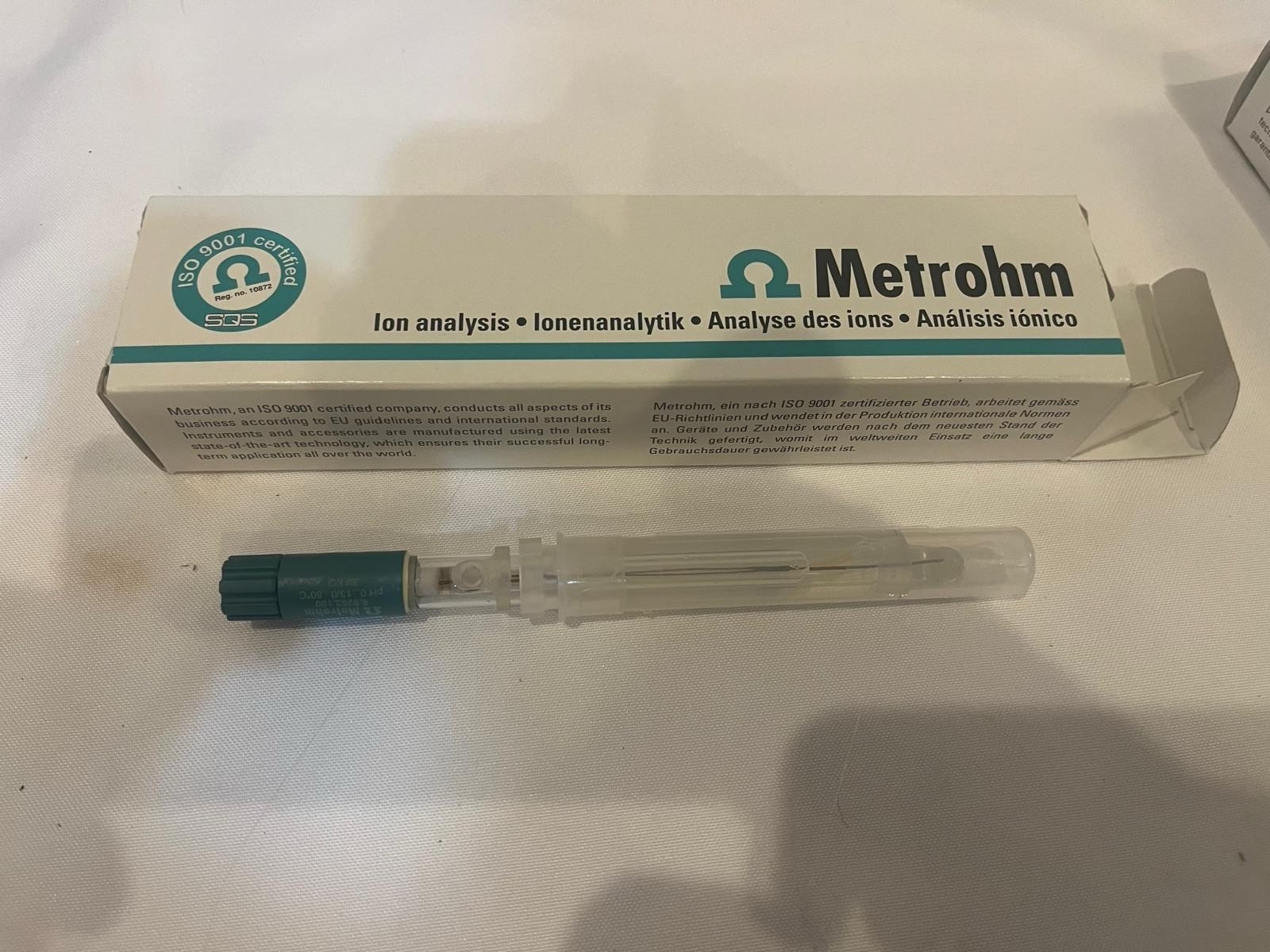 Metrohm LL Electrode Plus 6.0262.100 pH 0…13/0…80 degrees C 3M KCl