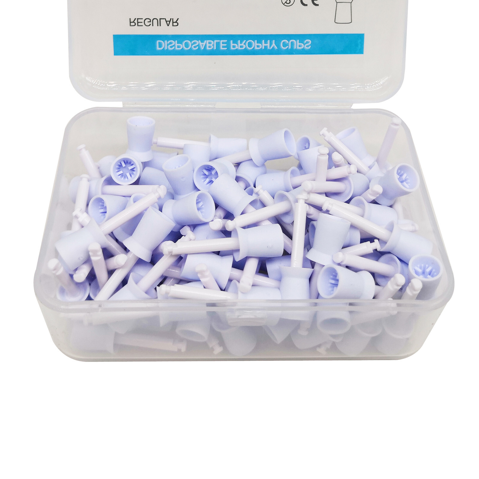 100 Pcs Dental Prophy Paste Cup Latch Type Polishing Polisher Rubber Brush Bowl