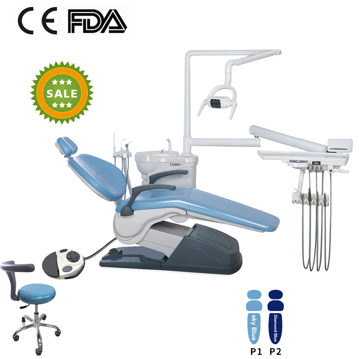 Dental Dentistry Ergonomic Exam Chair Operatory Set-Up Package +Stool +DDS