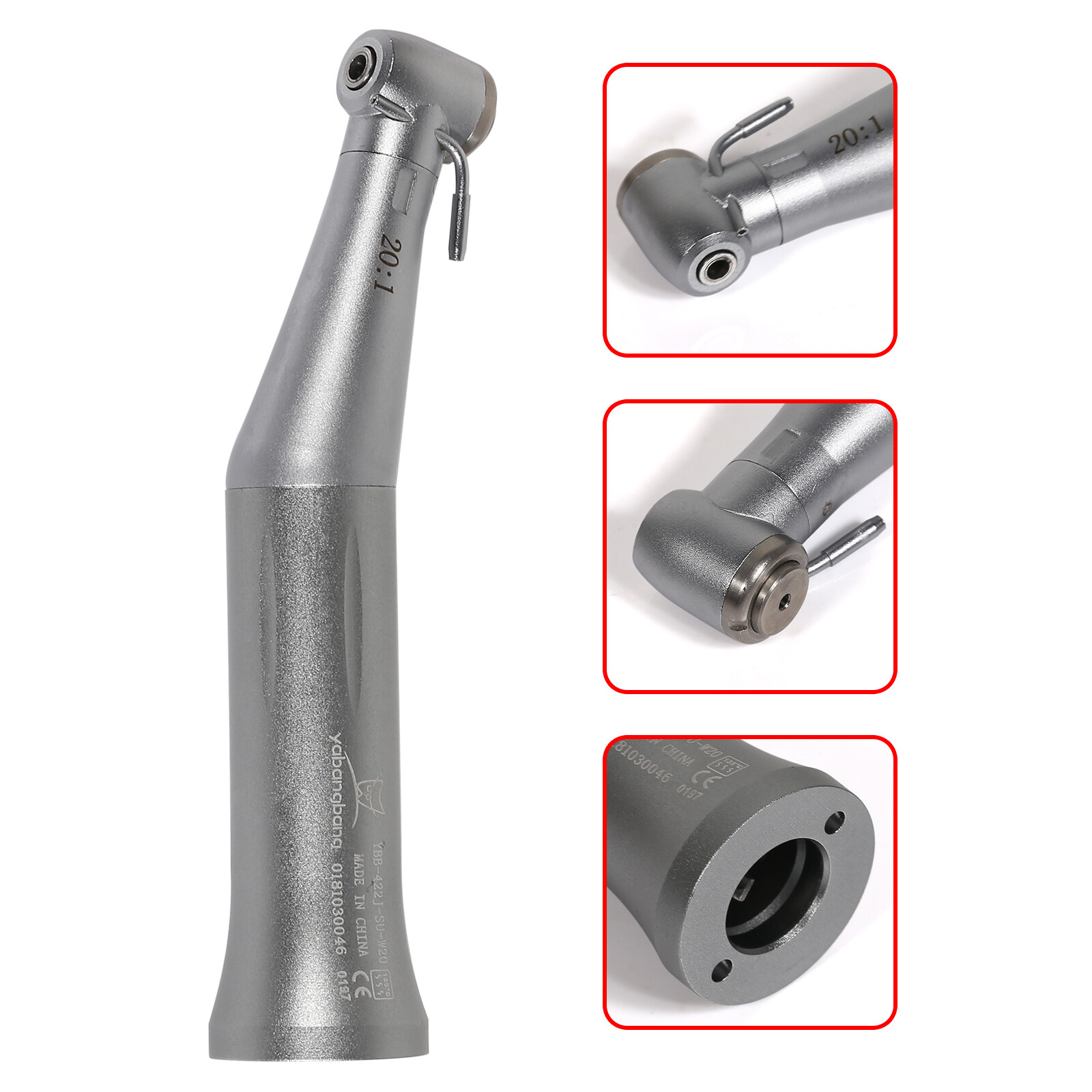 NSK Style SG20 Dental 20:1 Reduction Implant Contra Angle Handpiece Push Button