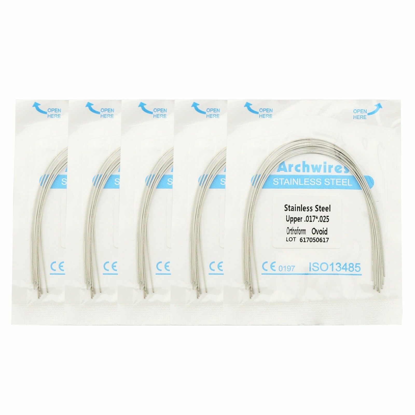 1 Pack Dental Stainless Steel Rectangular/Round Oval Ovoid Arch Wire Upper/Lower