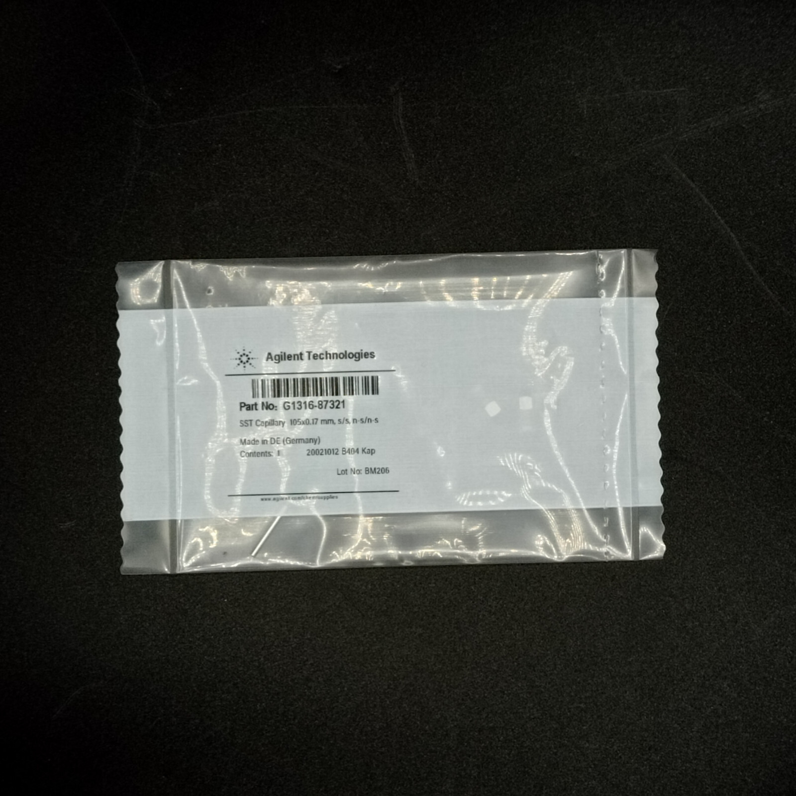 Agilent HPLC Tubing. SST Capillary 0.17×105 mm s/s, n-s/n-s. (G1316-87321) (New)