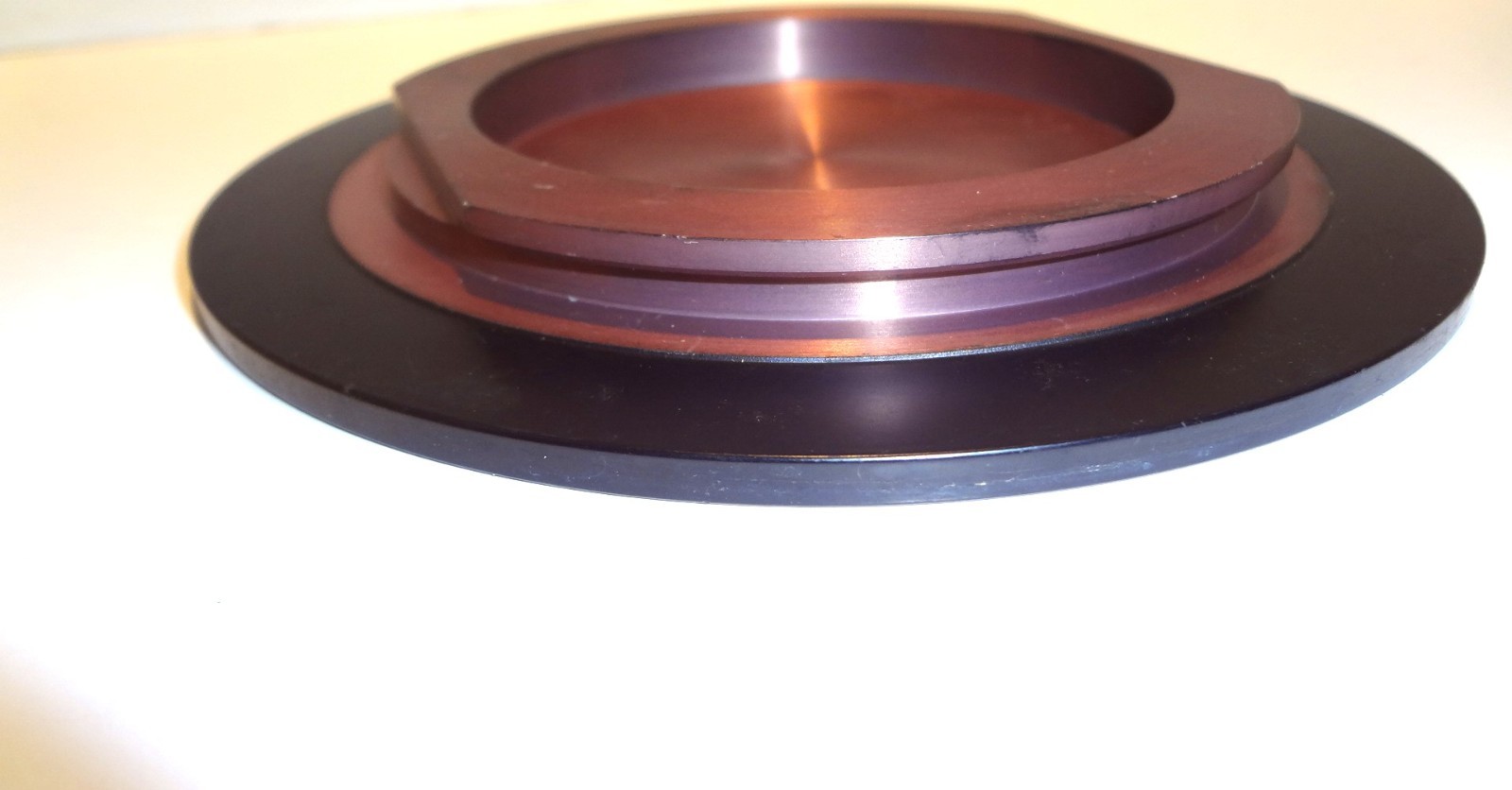 MICROSCOPE EXTRA LARGE STAGE PLATE 141MM DIAM WITH CUSTOM MOUNTING ADAPTOR