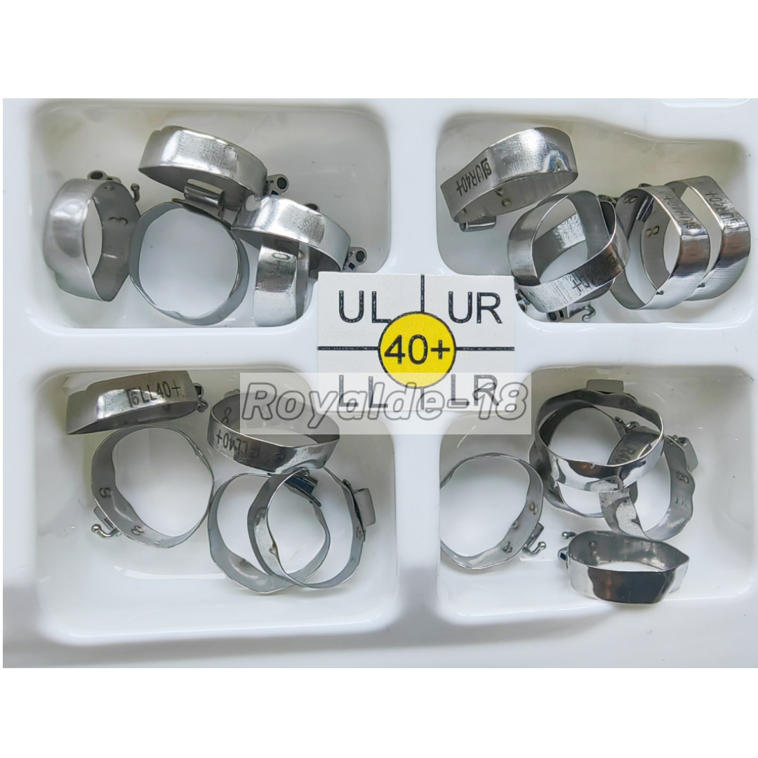 Dental Orthodontic Molar Plain Bands U2/L1 U1/L1 Tube #33-#40+ 320Pcs/Lot