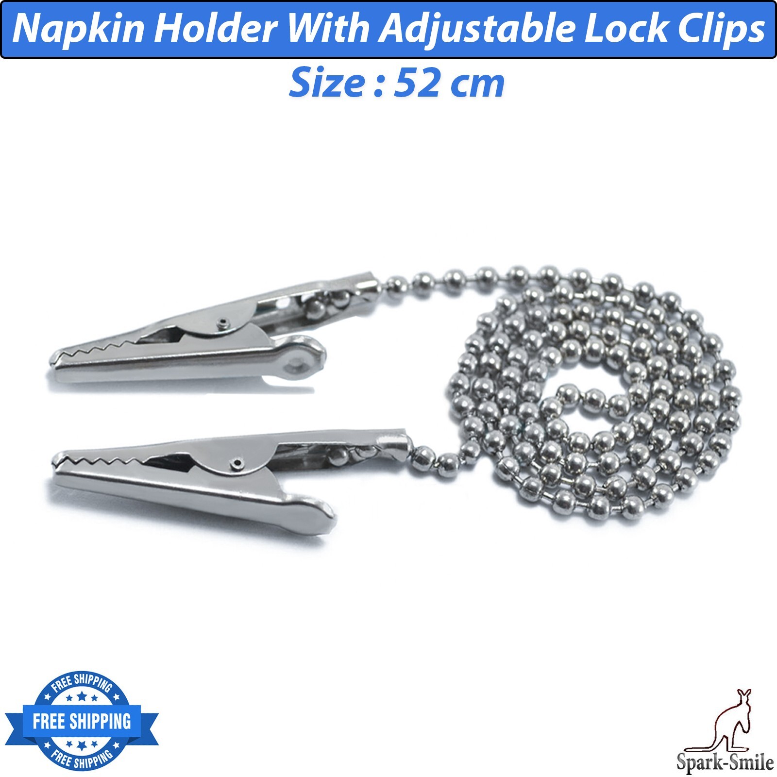 Flexible Napkin Holder Dental Bib Clips Adjustable Crocodile Lock Clips Tools CE
