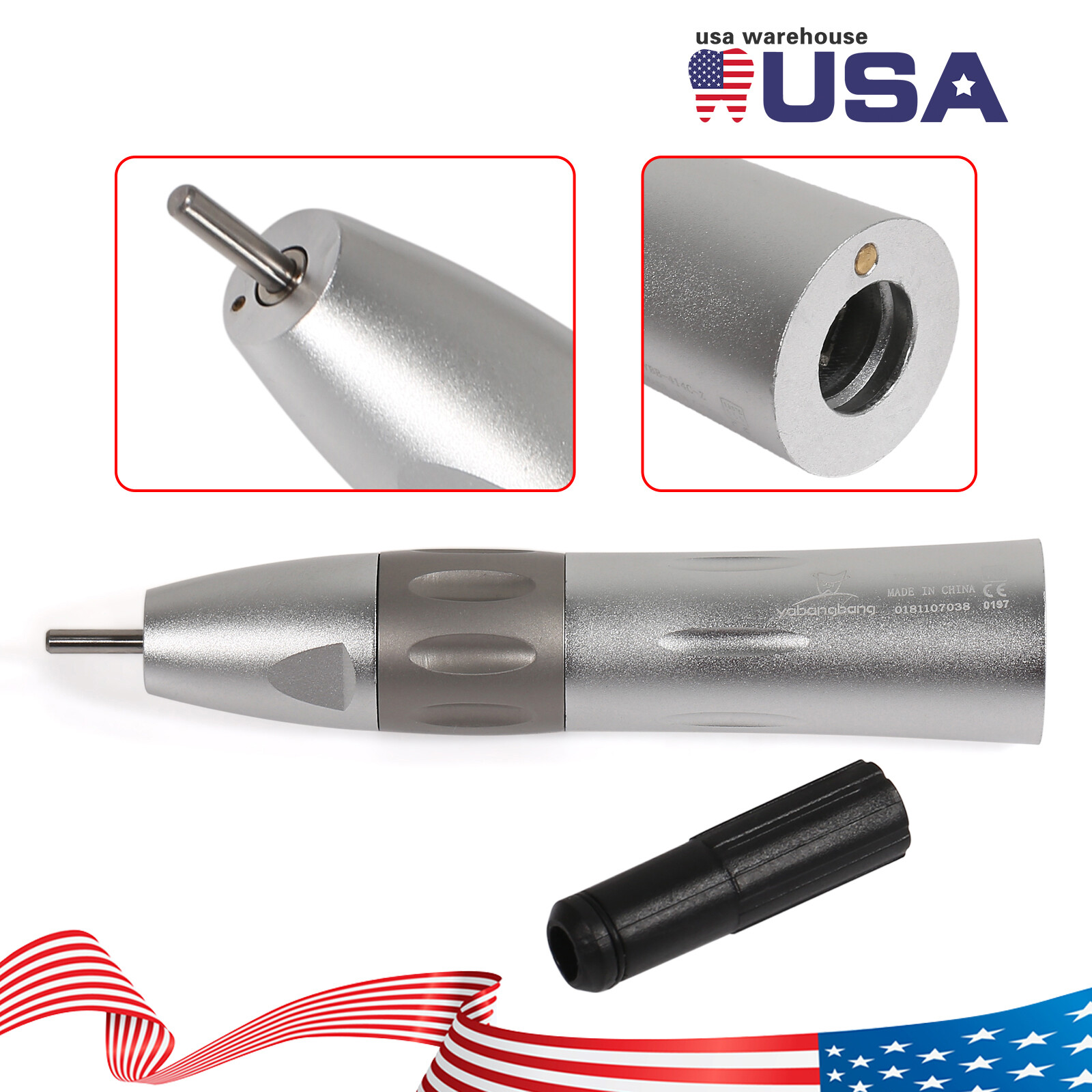 Inner Water Spray Straight Nosecone Low Speed Handpiece fit NSK Motor Dental
