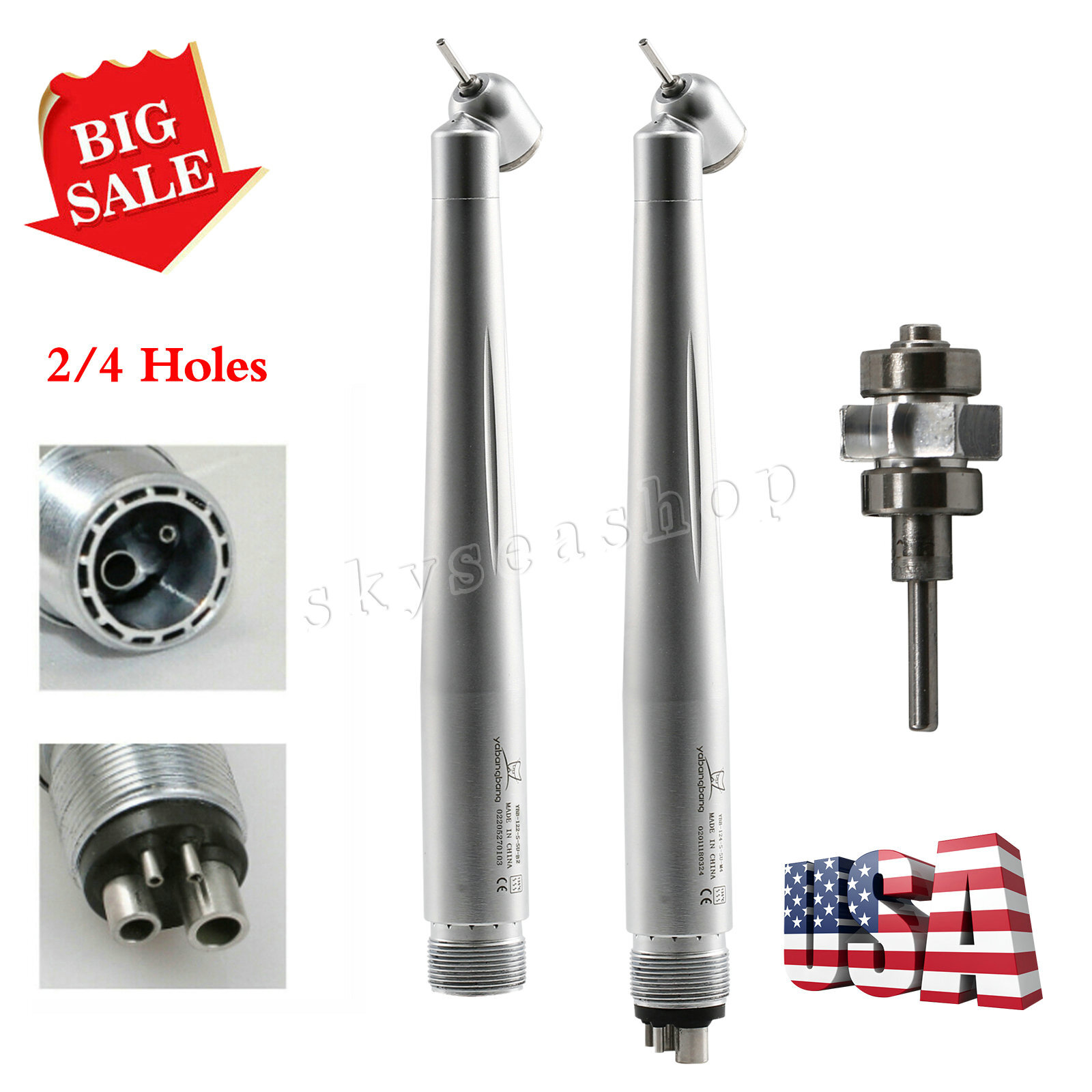 1-5pcs NSK PANA style Dental (LED) 45° Degree Surgical High Speed Handpiece SQ