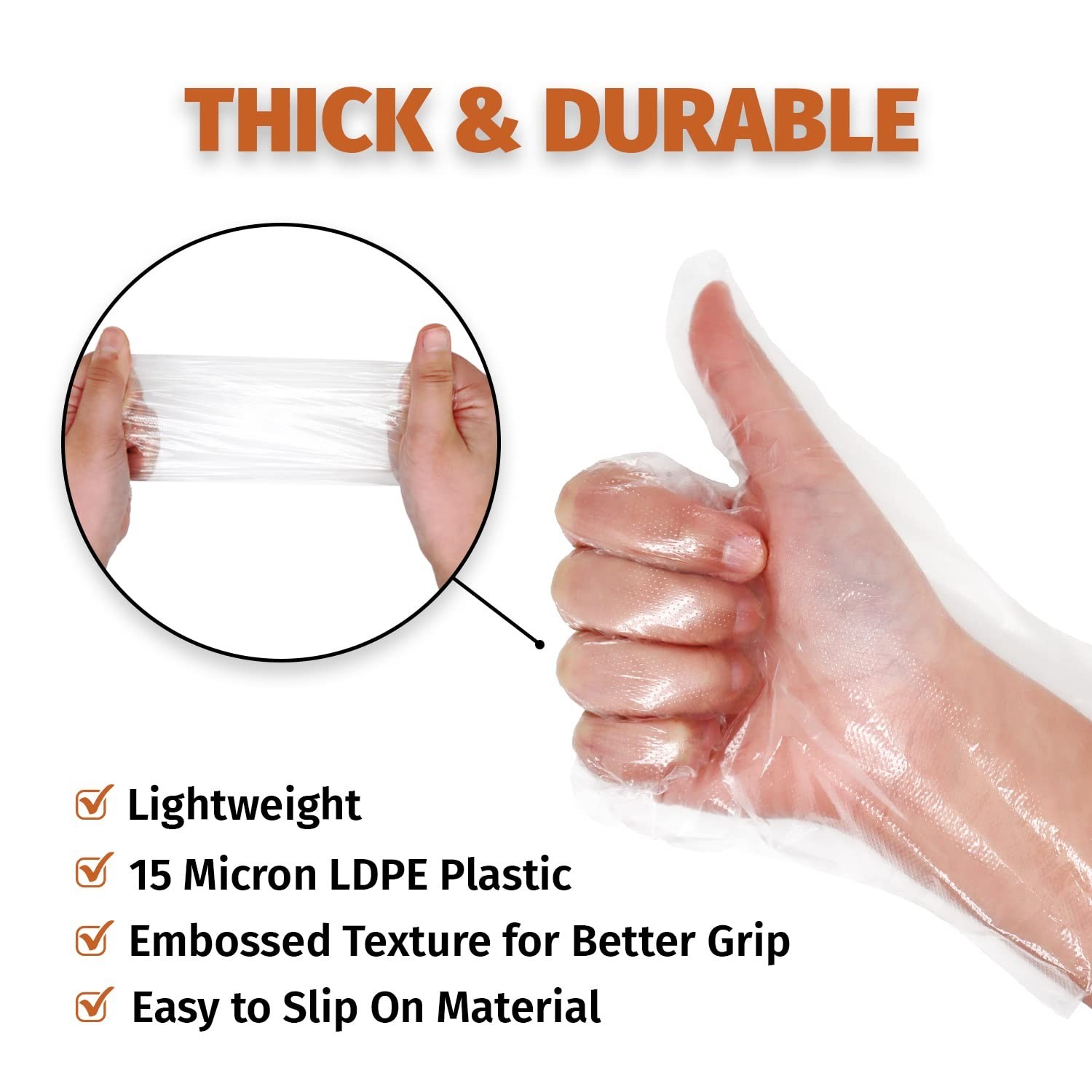 500 BPA Free Disposable Gloves Poly PE LDPE Plastic for Kitchen Food Handlin…